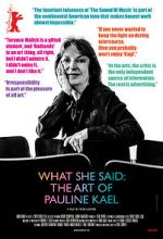 Watch What She Said: The Art of Pauline Kael Movie4k